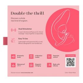 Вакуумний кліторальний стимулятор Womanizer Blend Vibrant Rose - 8