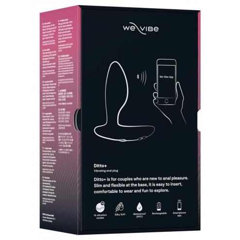 Анальная смарт-вибропробка We-Vibe Ditto+ Satin Black с пультом ДУ
