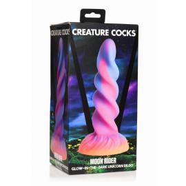 Фентезійний фалоімітатор Creature Cocks Glow-in-the-Dark Unicorn Dildo - 3