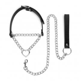 Нашийник з повідцем Bedroom Fantasies: Collar with Chain - Silver - 1