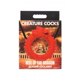 Эрекционное кольцо Creature Cocks Rise of the Dragon Silicone Penis Ring - Red - 8