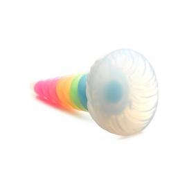 Фентезійний фалоімітатор Creature Cocks Luminescent Rainbow Silicone Dildo - 2