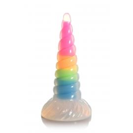 Фентезійний фалоімітатор Creature Cocks Luminescent Rainbow Silicone Dildo - 1