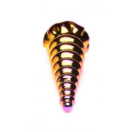 Фентезійний фалоімітатор Creature Cocks Twilight Rainbow Glass Dildo - 4