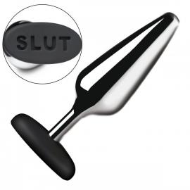 Анальна пробка Master Series Butt Slut Metal Silicone Butt Plug - Silver - 1