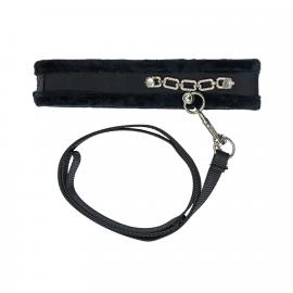 Нашийник з повідцем Punishment - Crystal Collar Leash – Black - 1