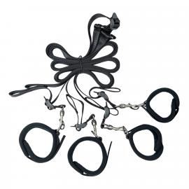 Розтяжка на ліжко Punishment - 5-Piece Bed Restraint Kit - Black - 1