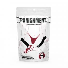 Фіксатори для руки та стегна Punishment - Thigh to Wrist Restraints - Black - 3
