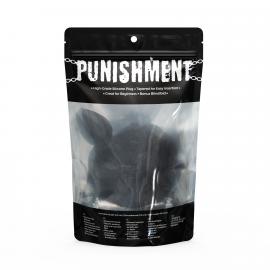 Анальная пробка с хвостом Punishment - Bunny Tail Silicone Anal Plug - Black - 3