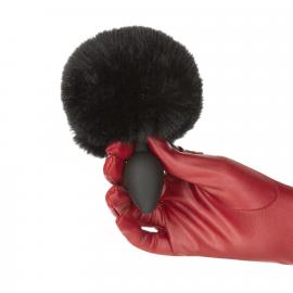 Анальная пробка с хвостом Punishment - Bunny Tail Silicone Anal Plug - Black - 5