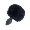 Анальна пробка з хвостом Punishment - Bunny Tail Silicone Anal Plug - Black
