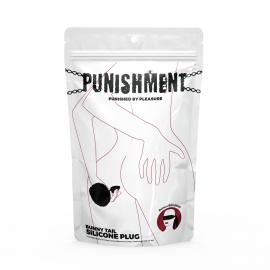 Анальна пробка з хвостом Punishment - Bunny Tail Silicone Anal Plug - Black - 4