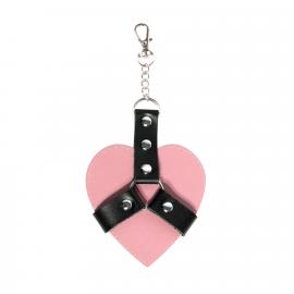 Брелок на карабіні для ключів Art of Sex Chained Heart, Рожевий - 1
