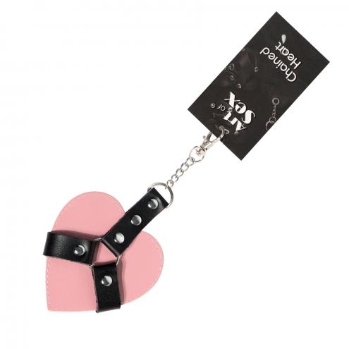 Брелок на карабине для ключей Art of Sex Chained Heart, Розовый