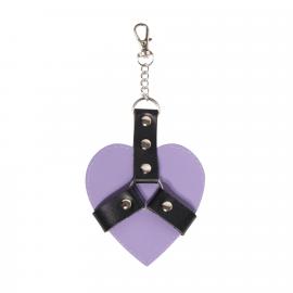 Брелок на карабине для ключей Art of Sex Chained Heart, Лаванда - 1