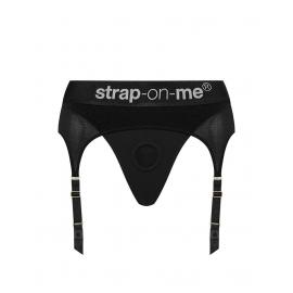 Труси для страпону з підв'язками для панчох Strap-On-Me REBEL HARNESS - XS - 10