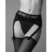 Труси для страпону з підв'язками для панчох Strap-On-Me REBEL HARNESS - XS