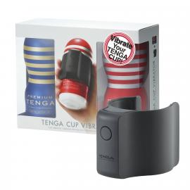 Вібронасадка Tenga CUP VIBRATOR, 7 режимів, 2 мастурбатори в комплекті - 1