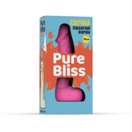 Свічка у вигляді члена Pure Bliss MINI Pink 18 см - 4