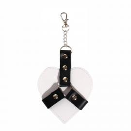 Брелок на карабине для ключей Art of Sex Chained Heart, Белый - 3