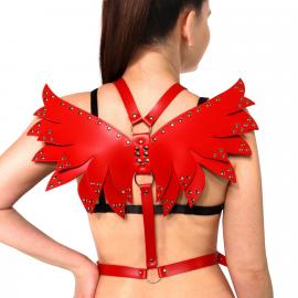 Жіноча портупея Art of Sex - Wings червона L-2XL - 1