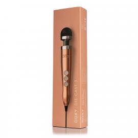 Вібромасажер DOXY Die Cast 3 Rose Gold, дуже потужний, живлення 220В, металевий корпус - 4