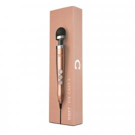 Вібромасажер DOXY Die Cast 3 Rose Gold, дуже потужний, живлення 220В, металевий корпус - 3