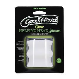Мастурбатор Doc Johnson GoodHead - Glow Helping Head Silicone - 1
