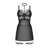 Бебі-дол Obsessive Arrowel Black chemise S/M, з декоративним чокером та гартерами