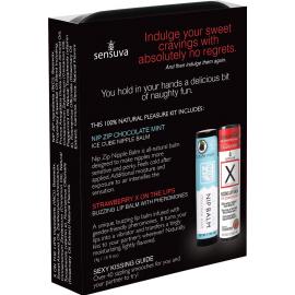 Подарочный набор Sensuva Lips & Nips Pleasure Kit - Chocolate Strawberry 2 x 4г - 4