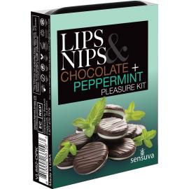 Подарочный набор Sensuva Lips & Nips Pleasure Kit - Chocolate Peppermint 2 x 4г - 1