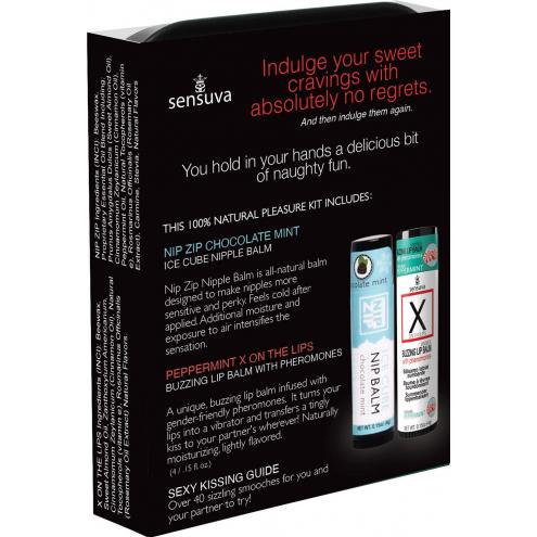 Подарочный набор Sensuva Lips & Nips Pleasure Kit - Chocolate Peppermint 2 x 4г