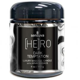 Масажна свічка Sensuva [HE] RO Dark Temptation Massage Oil Candle 113г - 1