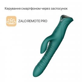 Пульсатор-кролик з вібрацією Zalo Mose 2 Turquoise Green - 9
