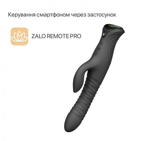 Пульсатор-кролик с вибрацией Zalo Mose 2 Obsidian Black