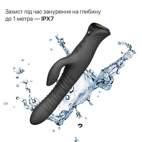 Пульсатор-кролик с вибрацией Zalo Mose 2 Obsidian Black