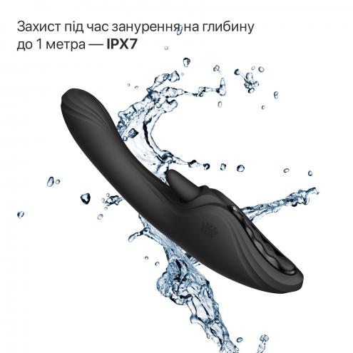 Вібратор-кролик Zalo Ares Obsidian Black