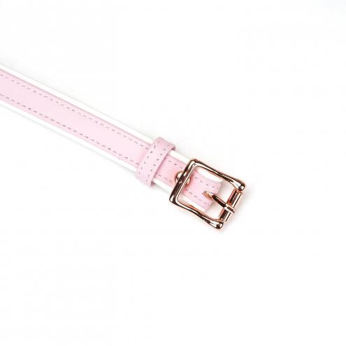 Шкіряна маска на очі Liebe Seele White Pink Fairy Goat Leather Blindfold