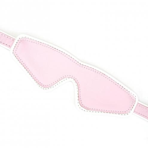 Шкіряна маска на очі Liebe Seele White Pink Fairy Goat Leather Blindfold