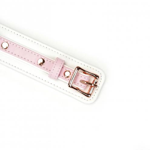 Нашийник з повідцем Liebe Seele White Pink Fairy Goat Leather Collar