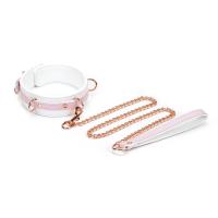 Нашийник з повідцем Liebe Seele White Pink Fairy Goat Leather Collar