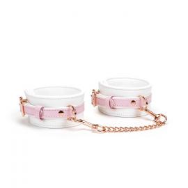 Наручники Liebe Seele White Pink Fairy Goat Leather Hand Cuffs - 1
