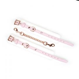 Наручники Liebe Seele White Pink Fairy Goat Leather Hand Cuffs - 3