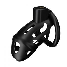 Клітка для пеніса LOCKINK SEVANDA Plastic Penis Chastity Cage, чорна, 3 кільця різних розмірів - 1