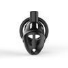 Клітка для пеніса LOCKINK SEVANDA Plastic Penis Chastity Cage, чорна, 3 кільця різних розмірів