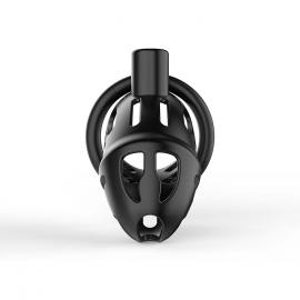 Клітка для пеніса LOCKINK SEVANDA Plastic Penis Chastity Cage, чорна, 3 кільця різних розмірів - 7
