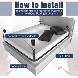 БДСМ-набор LOCKINK YEAHWOW Bed Restraint set - 4