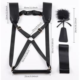 БДСМ-набор LOCKINK YEAHWOW Black Doggy Style Saddle set - 2