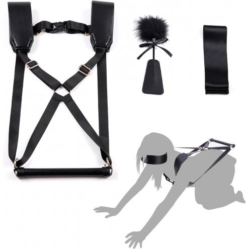 БДСМ-набор LOCKINK YEAHWOW Black Doggy Style Saddle set