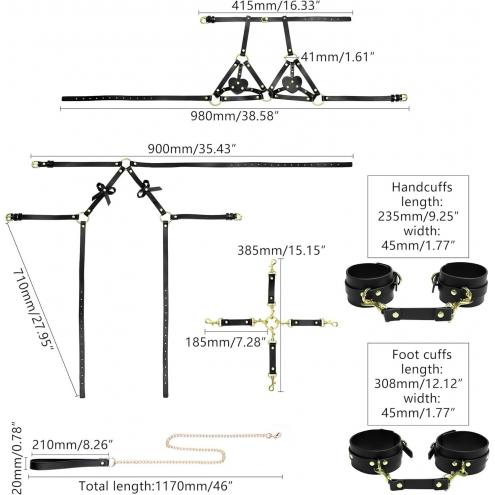 БДСМ-набір LOCKINK YEAHWOW Forced Nadu pose correction set